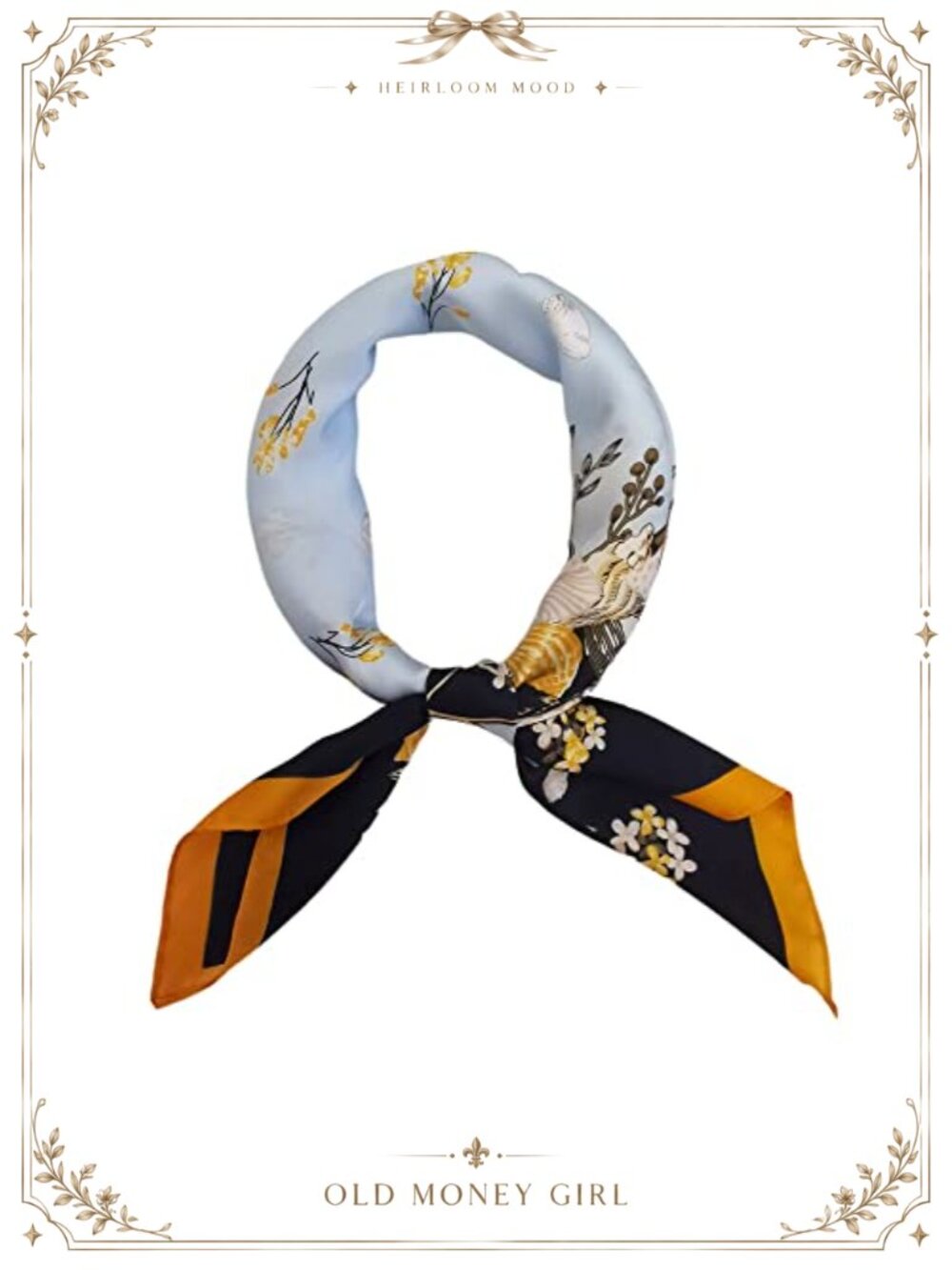 Satin Silk Square Scarf Neckerchief Hair Wrap 27.5 in Women's Fashion
